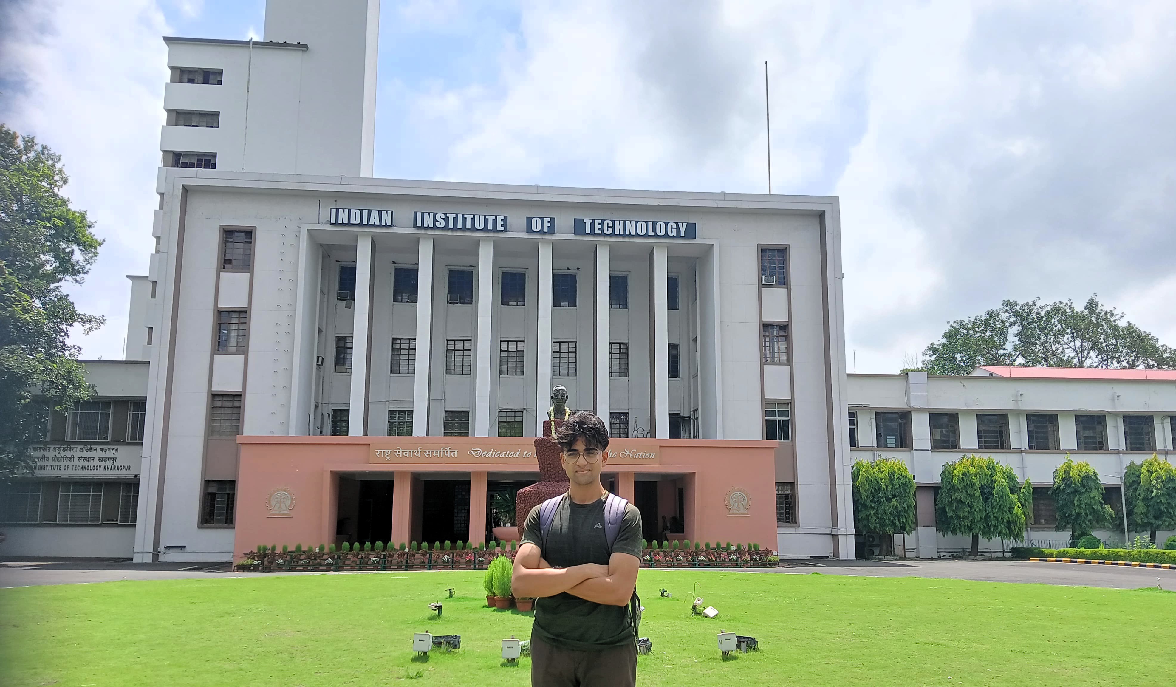 At IIT Kharagpur at the beginning of the internship
